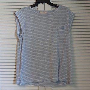 Loft Baby Blue Stripped Shirt